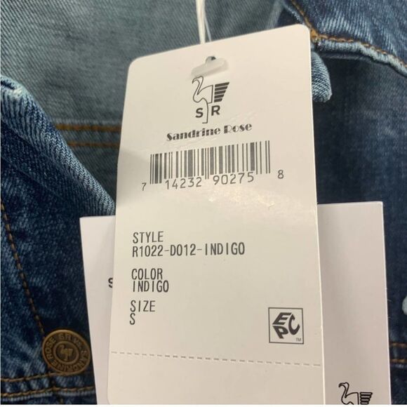 Free People X Sandrine Rose Denim Jacket In Indigo Blue - Picture 5 of 6